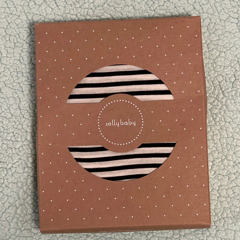 Solly Baby Black and Cream Striped Wrap